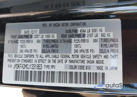 2018 Mazda Cx-5 Grand Touring from USA, damaged, VIN JM3KFADM0J1331853